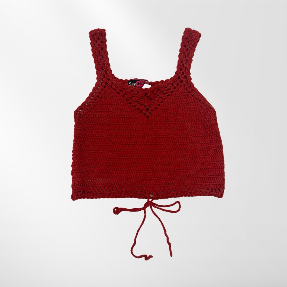y2k Crochet Crop Top